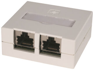Teleg&auml;rtner Bo&icirc;te de raccordement VAD Cat.6 Ea, 2 x RJ45,