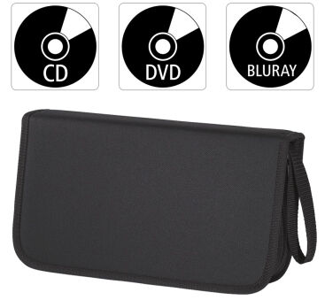 hama Etui pour CD/DVD, nylon, pour 104 CD/DVD, noir