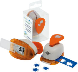 WEDO Perforateur motif coeur, grand, gris/orange