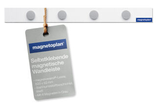 magnetoplan kit de barrettes magnétiques, 500 x 50 mm, blanc