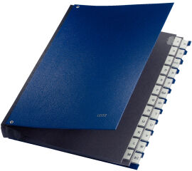 LEITZ Trieur &agrave; soufflet, A4, A-Z, 24 compartiments, bleu