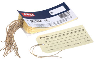 APLI Etiquettes am&eacute;ricaines, imprim&eacute;es, avec ficelle