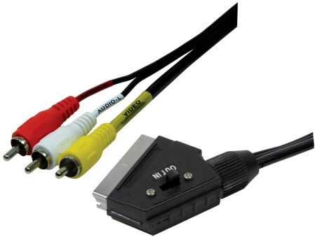 Câble vidéo - HAMA - Fiche péritel mâle - 3 fiches RCA mâles - 1,5 m
