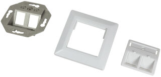 LogiLink Boîtier d'encastrement pour module keystone, blanc