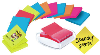 Post-it Distributeur Z-Notes, blanc, &eacute;quip&eacute;
