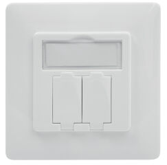 DIGITUS Boîtier vide pour module Keystone, 2 compartiments