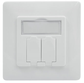 DIGITUS Bo&icirc;tier vide pour module Keystone, 2 compartiments