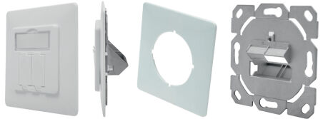 DIGITUS Bo&icirc;tier vide pour module Keystone, 2 compartiments