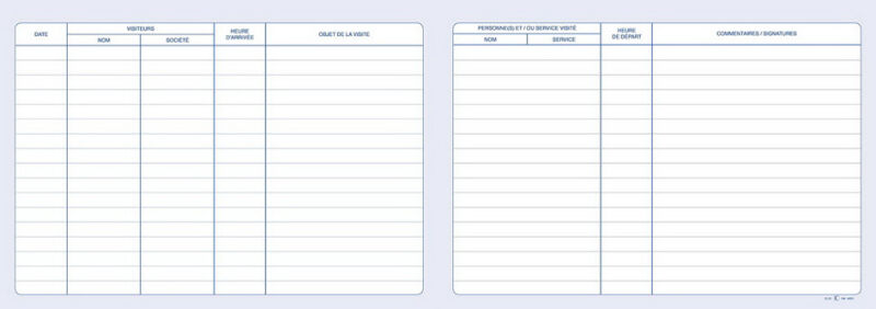 ELVE 83501471 à 23,90 € - ELVE Registre des Visiteurs, 210 x 297 mm, 96 ...