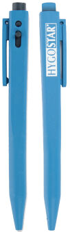 HYGOSTAR Stylo &agrave; bille r&eacute;tractable DETECT, d&eacute;tectable, bleu