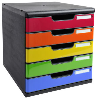 EXACOMPTA Module de classement MODULO A4, 3 tiroirs, gris