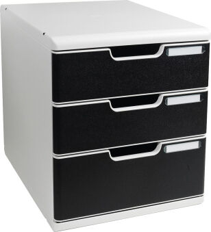 EXACOMPTA Module de classement MODULO A4, 3 tiroirs, gris