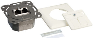 Logilink Bo&icirc;te encastr&eacute;e en saillie cat.6A, blanc pur