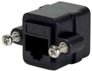 LogiLink Connecteur de câbles Patch à bride, Cat.5, noir