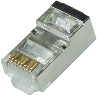 LogiLink Connecteur modulaire RJ45 Cat.6A, blind&eacute;, argent