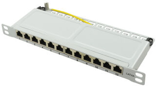 LogiLink Panneau de brassage 10' Cat.6A, 12 ports, gris