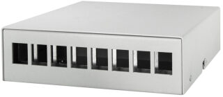LogiLink Bo&icirc;tier point de consolidation, 8 ports, gris clair