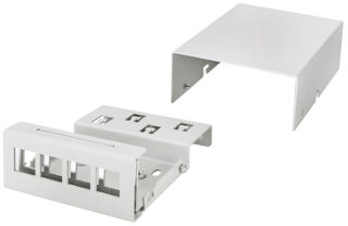 LogiLink Bo&icirc;tier point de consolidation, 4 ports, gris clair