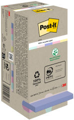 Post-it Bloc-note adh&eacute;sif Recycling, 51 x 38 mm, 4 couleurs