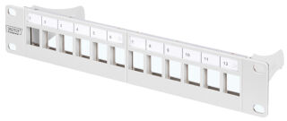 DIGITUS Panneau de brassage modulaire 10', 12 ports, gris