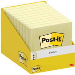 Post-it Bloc-note adh&eacute;sif z-notes, 76 x 76 mm, jaune canari