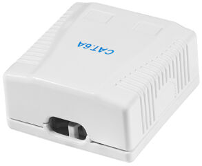 LogiLink Prise RJ45 cat. 6A avec bo&icirc;tier en saillie, 2x RJ45