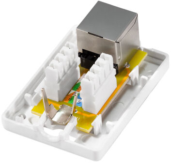 LogiLink Prise RJ45 cat. 6A avec boîtier en saillie, 1x RJ45