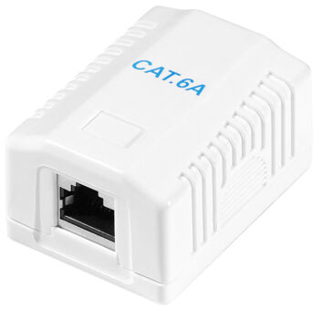 LogiLink Prise RJ45 cat. 6A avec boîtier en saillie, 1x RJ45