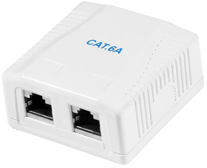 LogiLink Prise RJ45 cat. 6A avec boîtier en saillie, 1x RJ45