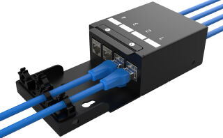 DIGITUS Bo&icirc;tier de point de consolidation, 4 ports, noir