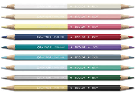 CARAN D'ACHE Crayons de couleur BICOLOR ALPINE FROST, set