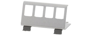 LogiLink Support de fixation pour 4 modules Keystone, inox