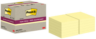 Post-it Bloc-notes super sticky Recycling Notes, jaune